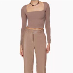 nwot mauve Babaton Contour Squareneck Longsleeve M